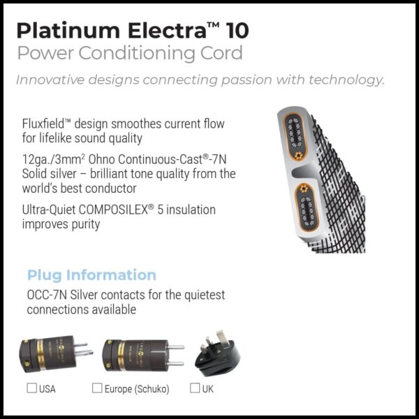 Wireworld Platinum Electra 10 Power Cord - Afbeelding 5