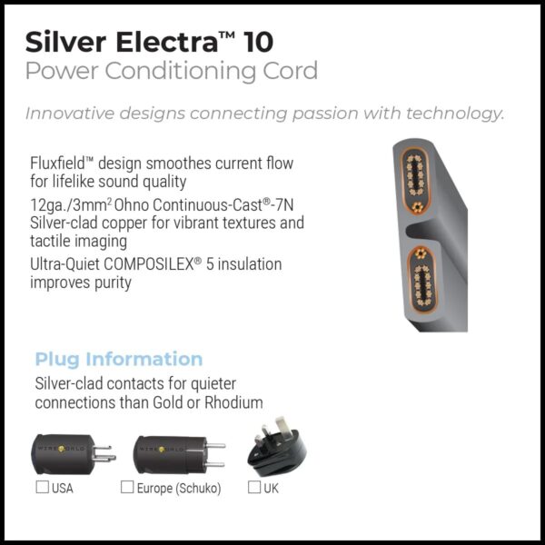 Wireworld Silver Electra 10 Power Cord - Afbeelding 5